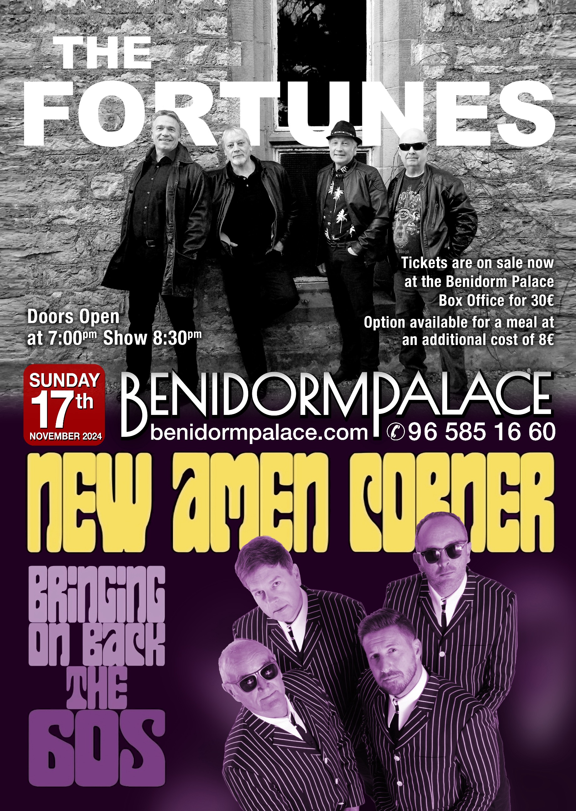 Cartel New Amen CornerThe Fortunes Benidorm Palace 100x140cm 004